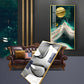 Elegant Waves Glass Finish Vertical Wall Art