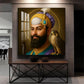 Waheguru Ji Glass Finish Square Wall Art