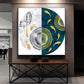 Nautical Whirl Glass Finish Square Wall Art