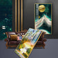 Birds in a Cascading Dream Glass Finish Vertical Wall Art