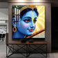 Shri Krishna Govind Glass Finish Square Wall Art