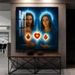 Jesus Spiritual Glass Finish Square Wall Art