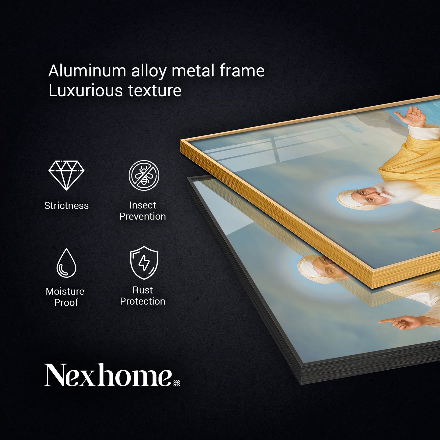 Hands of Harmony Glass Finish Vertical Wall Art