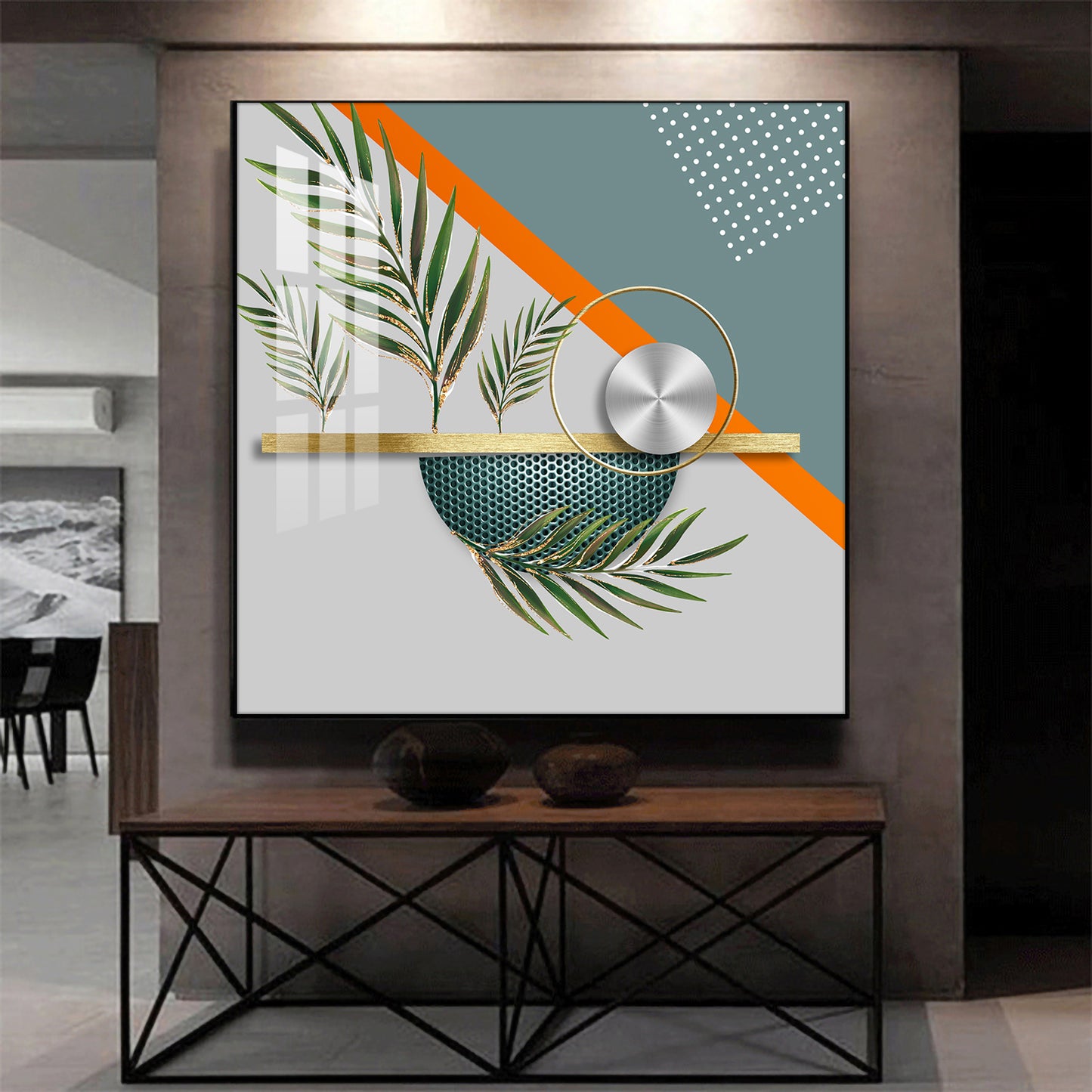 Timeless Tropics Glass Finish Square Wall Art