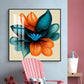 Abstract Ethereal Petals Glass Finish Square Wall Art