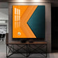 Abstract Expression Glass Finish Square Wall Art