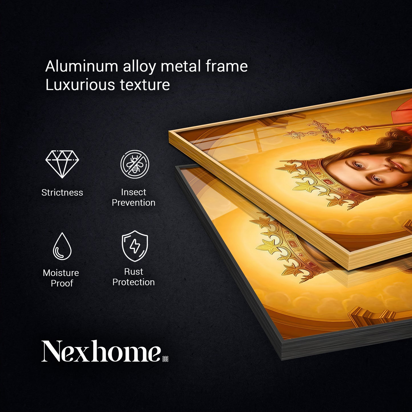 Christian God jesus Glass Finish Vertical Wall Art