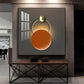 The Hanging Sun Glass Finish Square Wall Art