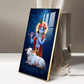 Hindu God Krishna Glass Finish Verticall Wall Art