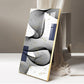 Elegant Waves Glass Finish Vertical Wall Art