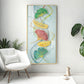 Petal Harmony Glass Finish Vertical Wall Art