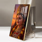 Maa Durga Glass Finish Vertical Wall Art
