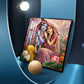 Shri Radha Krishna Glass Finish Square Wall Art