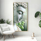 Enlightened Presence Glass Finish Vertical Wall Art