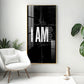 Clean Lines Motivational Glass Finish Vertical Wall Art