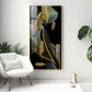 Luxe Leaf Dance Glass Finish Vertical Wall Art