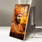 Shivaji Maharaj Glass Finish Vertical Wall Art