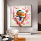 Avian Harmony Glass Finish Square Wall Art