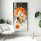 Triangular Geometry Glass Finish Vertical Wall Art