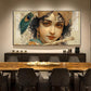 Shri Krishna Glass Finish Horizontal Wall Art