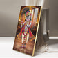Divine Little Krishna Glass Finish Vertical Wall Art