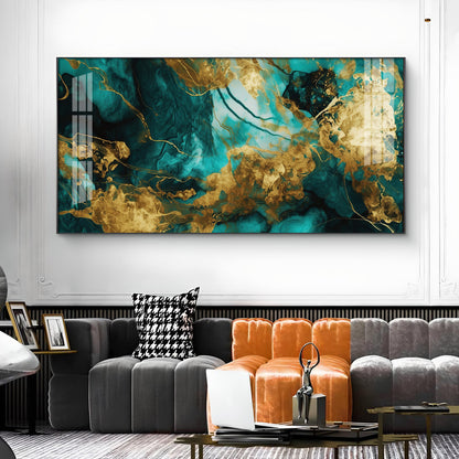 Luxe Fusion Glass Finish Horizontal Wall Art