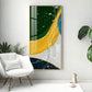 Chic Abstraction Glass Finish Vertical Wall Art