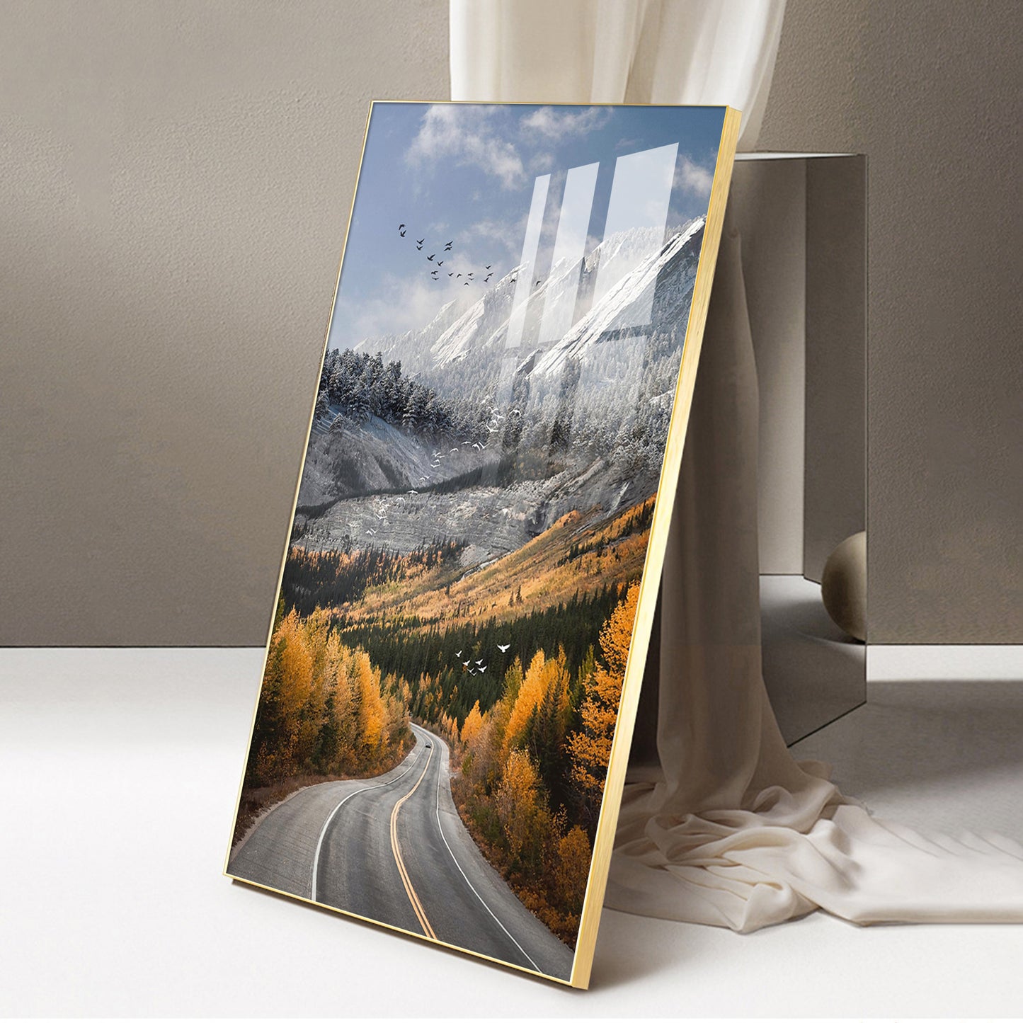 Path to Tranquility Glass Finish Vertical Wall Art