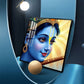 Shri Krishna Govind Glass Finish Square Wall Art