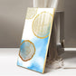 Blue Serenity Rings Glass Finish Vertical Wall Art