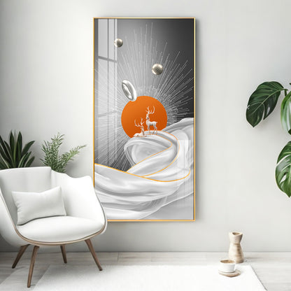 Ethereal Pathways Glass Finish Vertical Wall Art
