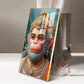 Bhakt Hanuman Glass Finish Vertical Wall Art