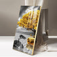 Golden Tree Oasis Glass Finish Vertical Wall Art