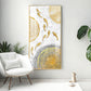 Radiant Fins Glass Finish Vertical Wall Art