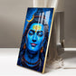 Lord Shiv Ji Glass Finish Vertical Wall Art