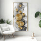 Opulent Whispers Glass Finish Vertical Wall Art