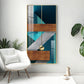 Z Abstraction Glass Finish Vertical Wall Art