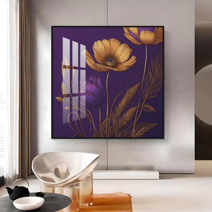 Lavender Haven Decor Glass Finish Square Wall Art