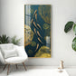 Green Koi Fishes Glass Finish Vertical Wall Art