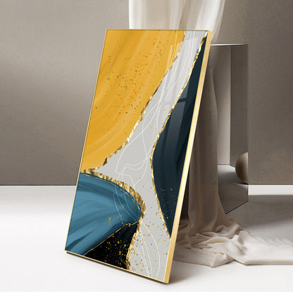 Luminous Depths Glass Finish Vertical Wall Art