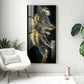 Opulent Avian Glass Finish Vertical Wall Art