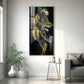 Opulent Avian Glass Finish Vertical Wall Art