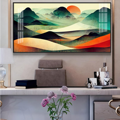 Dunes And Sunlit Glass Finish Horizontal Wall Art