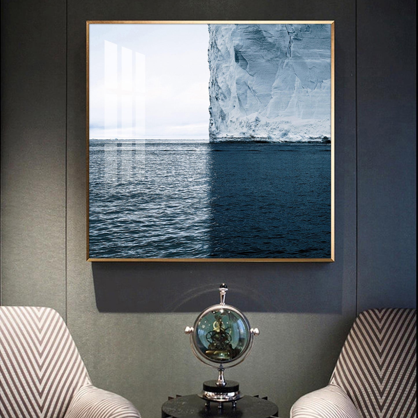 Glacial Dreamscape Glass Finish Square Wall Art