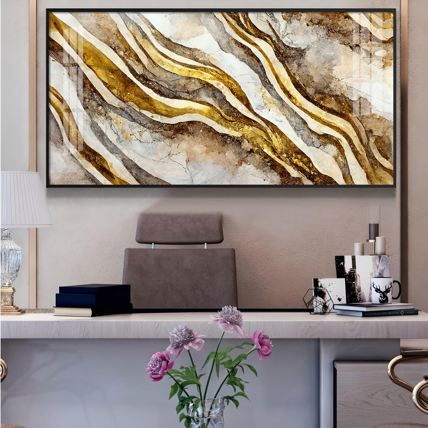 Relanta Glass Finish Horizontal Wall Art