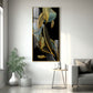 Luxe Leaf Dance Glass Finish Vertical Wall Art