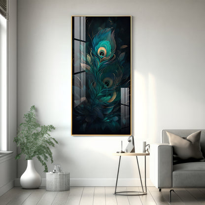 Buddha's Peaceful Retreat Glass Finish Vertical Wall Art