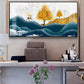Deer In Forest Glass Finish Horizontal Wall Art