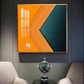 Abstract Expression Glass Finish Square Wall Art
