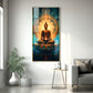 Buddha's Peaceful Retreat Glass Finish Vertical Wall Art